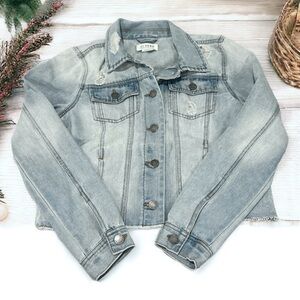 Ci Sono denim cropped jacket juniors size medium